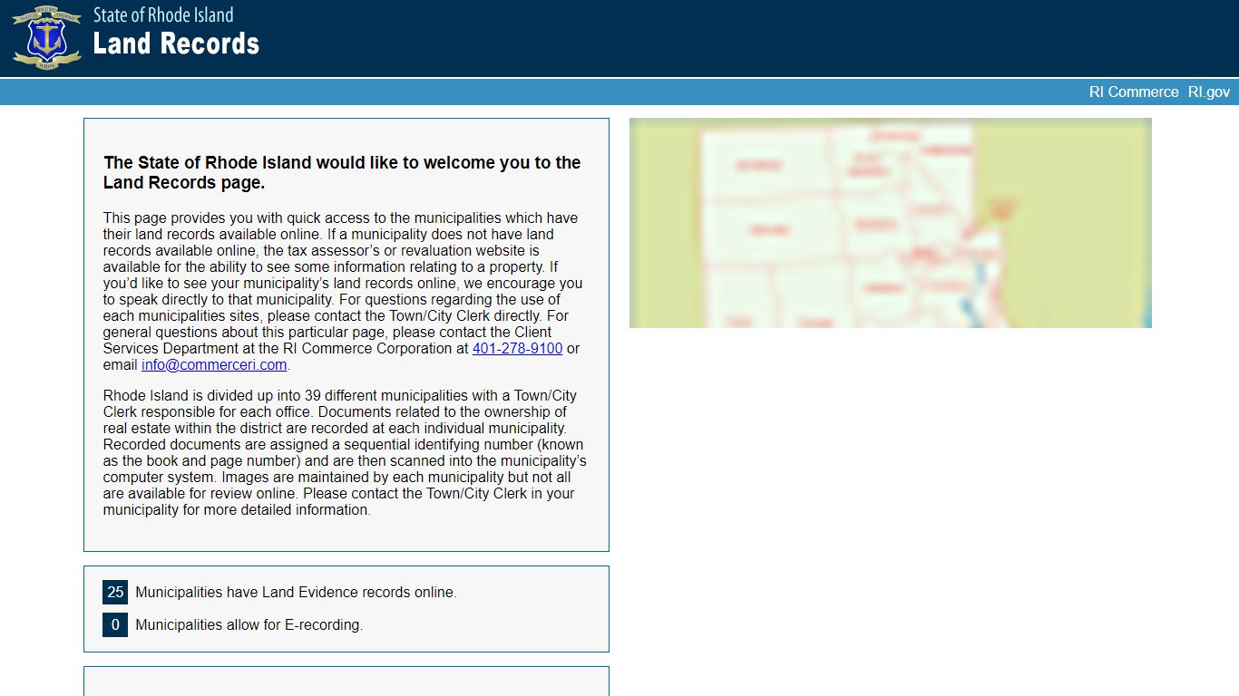 Rhode Island Land Records - RI.gov: Rhode Island Government